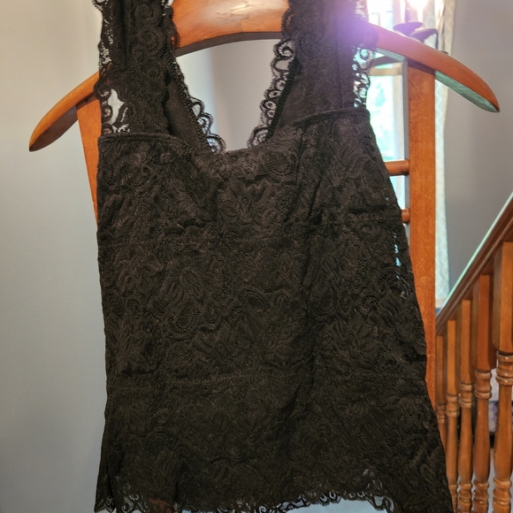Black lacy lined camisole Medium  by B'Leev - Picture 3 of 4